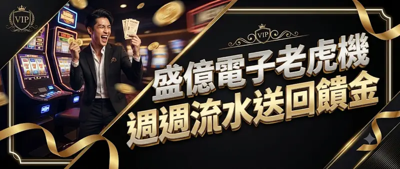 盛億電子老虎機週週流水送回饋金