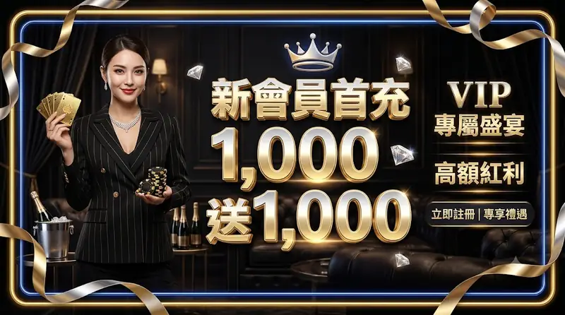 新會員首充 1,000 送 1,000